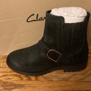 Clarks Black Ankle Boots